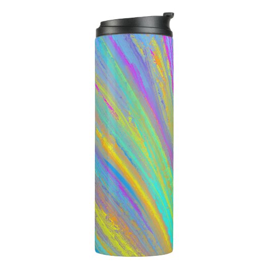 Abstract tropisch zomerfeest thermosbeker (Gedraaid links)