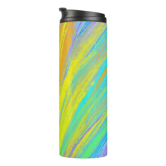 Abstract tropisch zomerfeest thermosbeker (Geroteerd rechts)