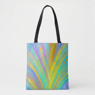Abstract tropisch zomerfeest tote bag