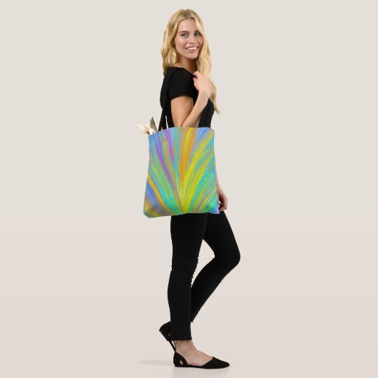 Abstract tropisch zomerfeest tote bag (Op model)