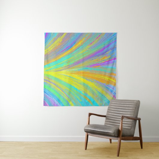 Abstract tropisch zomerfeest wandkleed (In Situ (horizontaal))