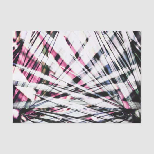 Abstract Tropisch zwart en roze Oerwoud lekt Tissuepapier (Voorkant)