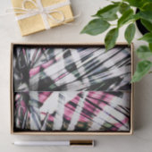 Abstract Tropisch zwart en roze Oerwoud lekt Tissuepapier (Geschenk)