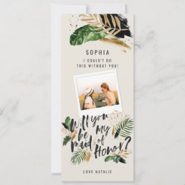 Abstract tropische bruidsmeisje foto