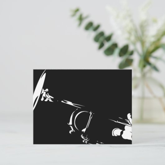 Abstract Trumpet Briefkaart (Staand voorkant)