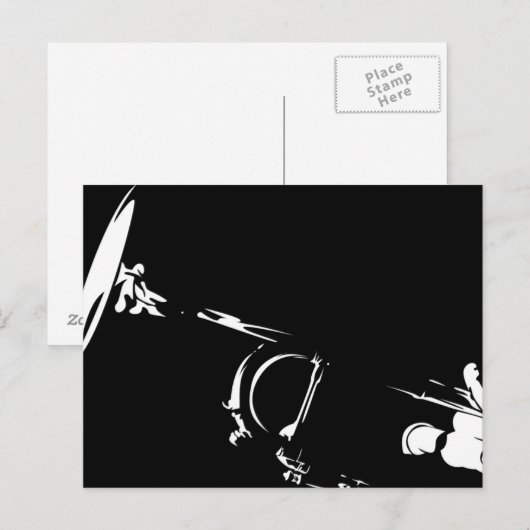 Abstract Trumpet Briefkaart (Voorkant / Achterkant)