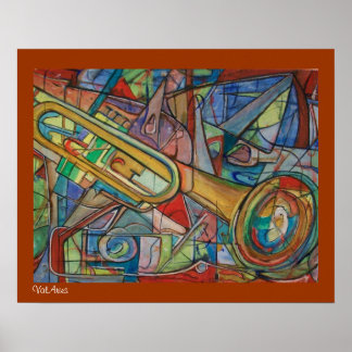 Abstract Trumpet-Poster door ValAries Poster