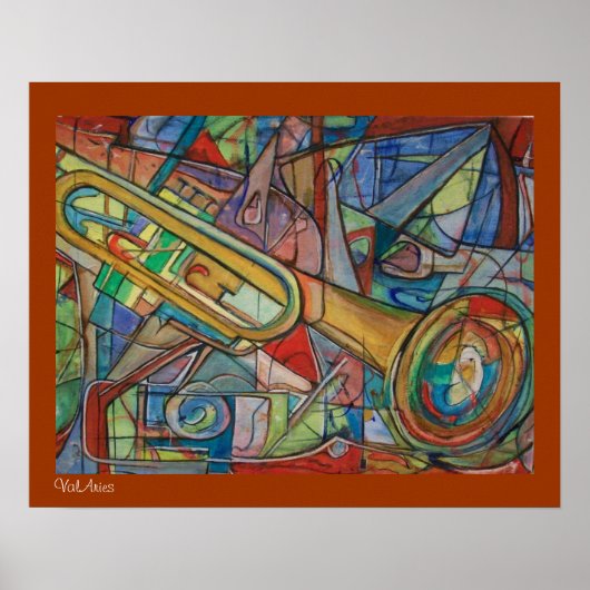 Abstract Trumpet-Poster door ValAries Poster (Voorkant)