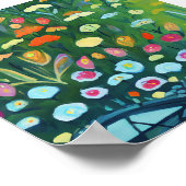 Abstract tuinschilderwerk poster (Hoek)