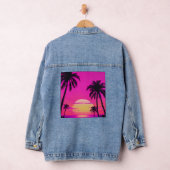 Abstract Tunnel Perspective with Two Figures Denim Jacket (Hangar)