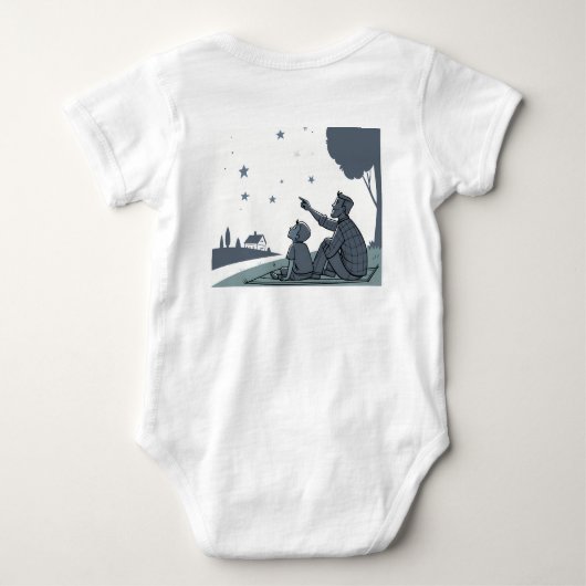 Abstract Tunnel Perspective with Two Figures Romper (Achterkant)