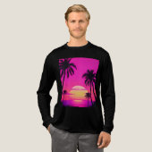 Abstract Tunnel Perspective with Two Figures Tri-Blend Shirt (Voorkant)