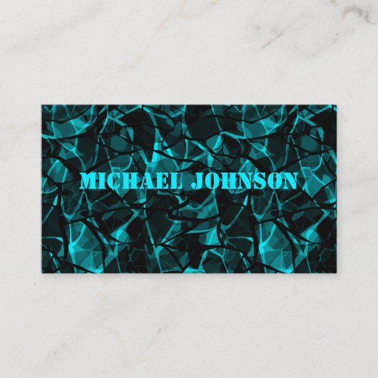 Abstract, turquoise, creatief visitekaartje (Voorkant)