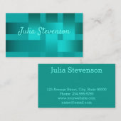 Abstract, turquoise, creatief visitekaartje (Voorkant / Achterkant)