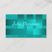 Abstract, turquoise, creatief visitekaartje (Voorkant)