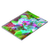 Abstract Turquoise Flowers Journal-Notitieboek Notitieboek (Linkerzijde)