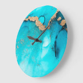Abstract Turquoise Gold Mediterranean Grote Klok (Hoek)