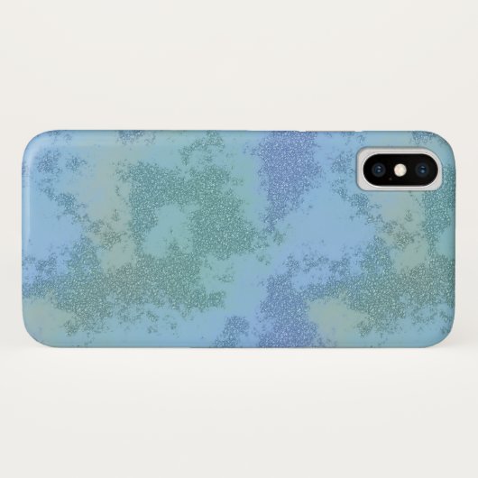 Abstract Turquoise Mermaid Glitter Telefoon Case (Achterkant (horizontaal))