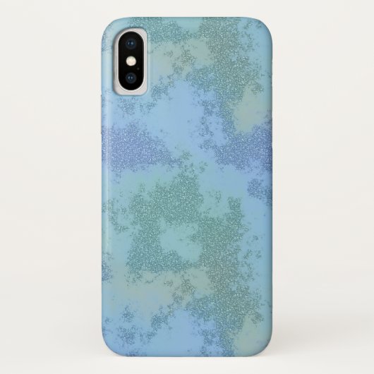 Abstract Turquoise Mermaid Glitter Telefoon Case (Achterkant)