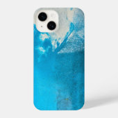 Abstract turquoise patroon iPhone hoesje (Achterkant)