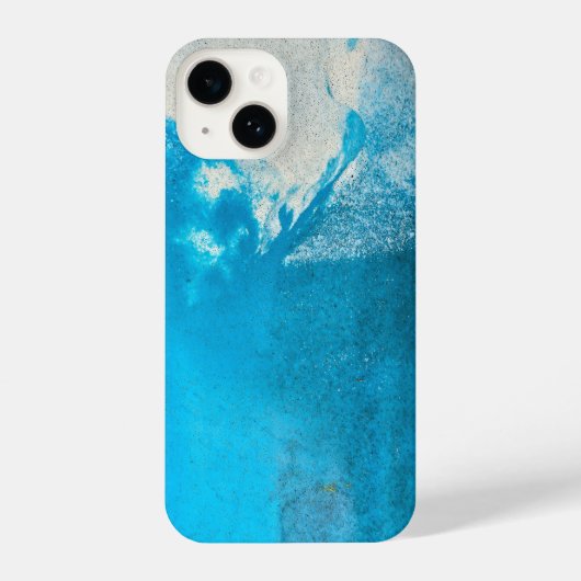 Abstract turquoise patroon iPhone hoesje (Achterkant)