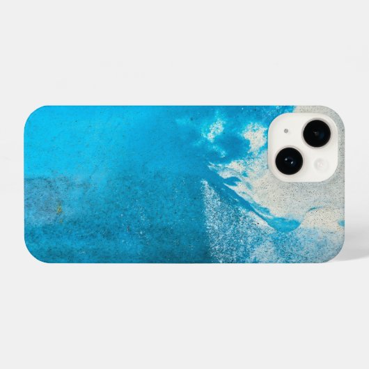 Abstract turquoise patroon iPhone hoesje (Achterkant horizontaal)