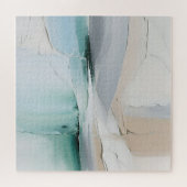Abstract Turquoise Witte Textuur Legpuzzel (Horizontaal)