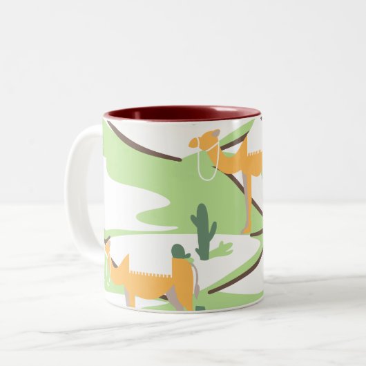 Abstract Tweekleurige Koffiemok (Voorkant links)