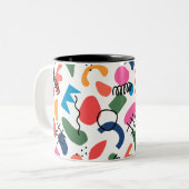 Abstract Tweekleurige Koffiemok (Voorkant links)