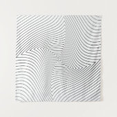 Abstract twisted background. Lines of variable thi Wandkleed (Voorkant (horizontaal))