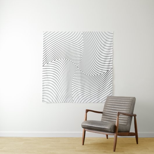 Abstract twisted background. Lines of variable thi Wandkleed (In Situ (horizontaal))