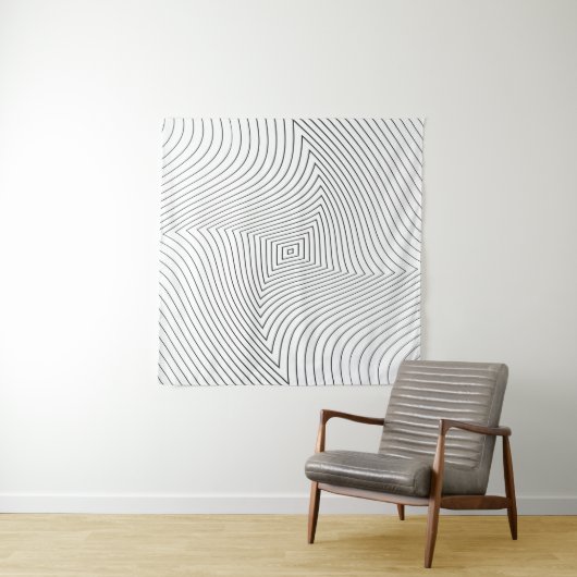 Abstract twisted background. Lines of variable thi Wandkleed (In situ)