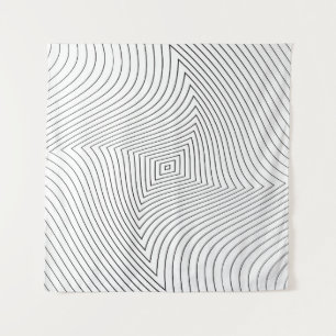 Abstract twisted background. Lines of variable thi Wandkleed
