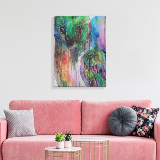 Abstract Uil Schilderen Canvas Afdruk (Insitu (Woonkamer))