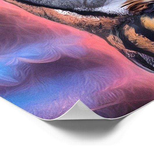 Abstract uilenportret poster (Hoek)