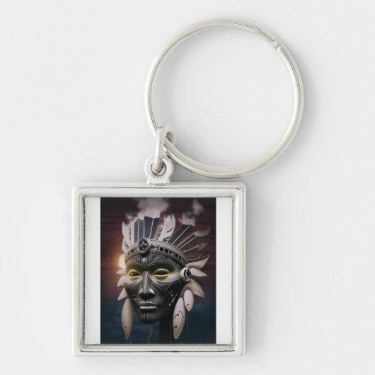 Abstract Uitzicht van Native American Chief Sleutelhanger (Voorkant)