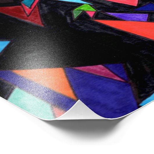 Abstract Uitzicht Wolf Side Print Foto Afdruk (Hoek)