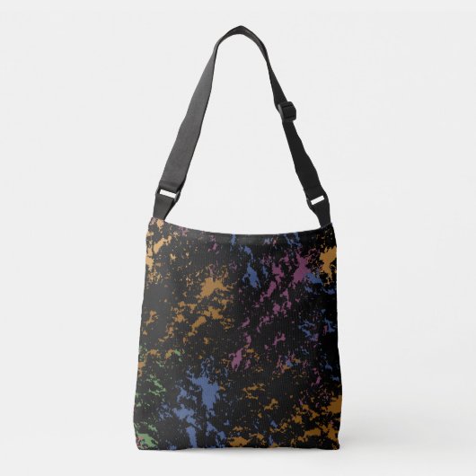 Abstract uneven patroon crossbody tas (Voorkant)