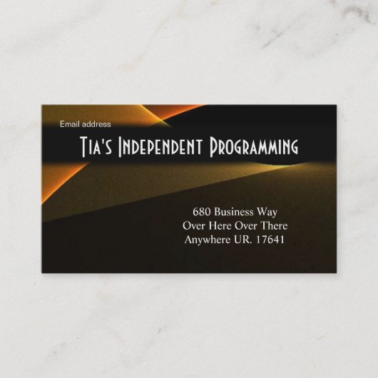 Abstract uniek dubbelzijdig Visitekaartje (Voorkant)