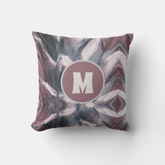 Abstract Uniek Zilver Ananas Spikes Monogram Kussen