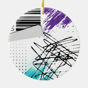 Abstract UPC-ontwerp op sokken Keramisch Ornament
