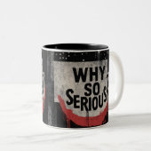 Abstract Urban Grin Art Tweekleurige Koffiemok