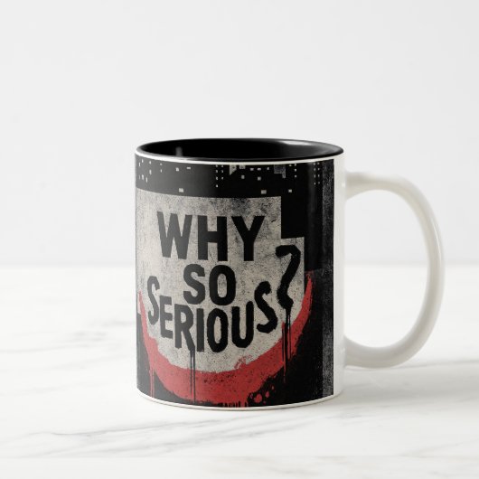 Abstract Urban Grin Art Tweekleurige Koffiemok (Rechts)