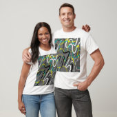 Abstract Urban: Grunge Wave Lines. T-shirt (Unisex)