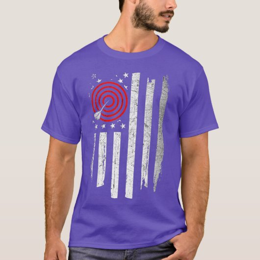 Abstract US Flag Darts Artwork - Darts T-shirt (Voorkant)