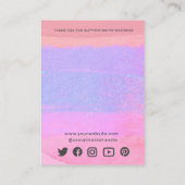 Abstract Uw Logo Hairclip Barrette Display toevoeg Contactkaartje (Achterkant)