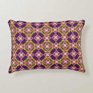 Abstract vakantiepapier in violet, roze en accent kussen