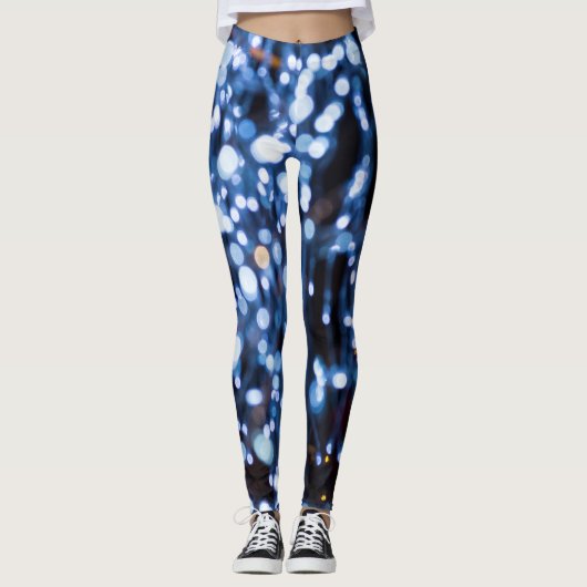 Abstract van blauw licht leggings (Voorkant)