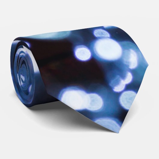 Abstract van blauwe lampjes Stropdas (Opgerold)