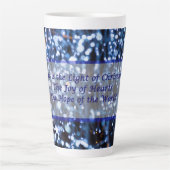 Abstract van blauwe lampjes tekstlatte Mok (Voorkant)